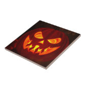 Glowing Jack-O-Lantern Halloween Ceramic Tile タイル (側面)