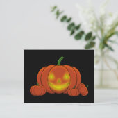 Glowing Jack-o'-Lantern Pumpkin シーズンポストカード (スタンド正面)