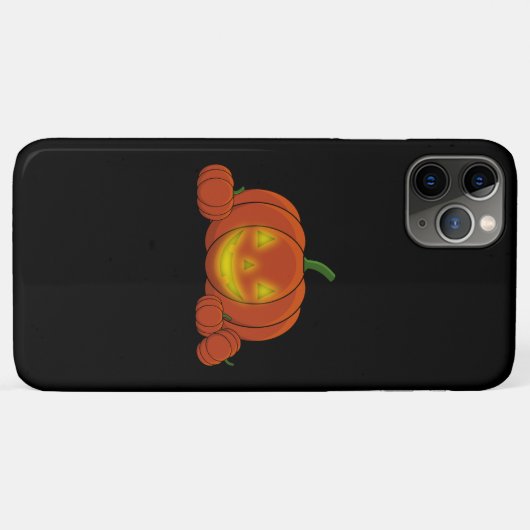 Glowing Jack-o'-Lantern Pumpkin Case-Mate iPhoneケース (裏面(横))