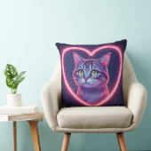 Glowing Kitty Love Art | Romantic Pet Lover Gift クッション (椅子)