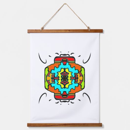 Glowing Lantern Mandala 吊り下げ型タペストリー (正面)