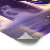 Glowing Letter K Halloween Wall Art for Kids Room ポスター (角)