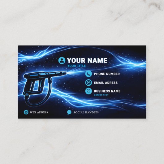 Glowing Liquid Residential Pressure Washing 名刺 (正面)