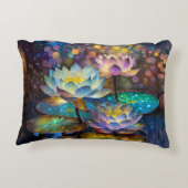 Glowing Lotus Flowers Trio アクセントクッション (裏面)