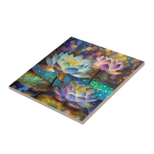 Glowing Lotus Flowers Trio タイル (側面)