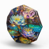 Glowing Lotus Flowers Trio フォトブロック (右)