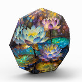 Glowing Lotus Flowers Trio フォトブロック (左)