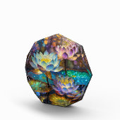 Glowing Lotus Flowers Trio フォトブロック (右)