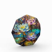 Glowing Lotus Flowers Trio フォトブロック (左)