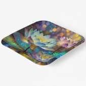 Glowing Lotus Flowers Trio ペーパープレート (傾斜あり)