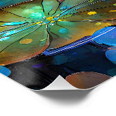 Glowing Lotus Flowers Trio ポスター (コーナー)