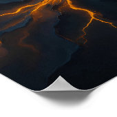 Glowing Magma Fissure Wallpaper - Heavy Texture ポスター (角)