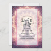 Glowing Mandala Meditation Woman 招待状 (正面)