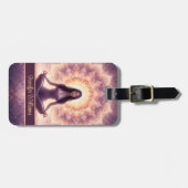 Glowing Mandala Meditation Woman Custom Name       ラゲッジタグ (正面横)