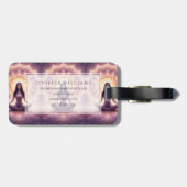 Glowing Mandala Meditation Woman Custom Name       ラゲッジタグ (裏面横)