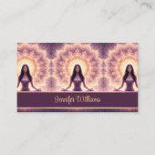 Glowing Mandala Meditation Woman Custom Name       名刺 (正面)
