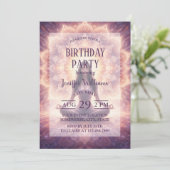 Glowing Mandala Meditation Woman Custom Name       招待状 (スタンド正面)