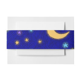 Glowing Moon and Stars Etching Pattern Bands 招待状ベリーバンド