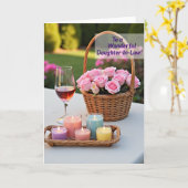 Glowing Mothers Day Candle Card カード (黄色い花)