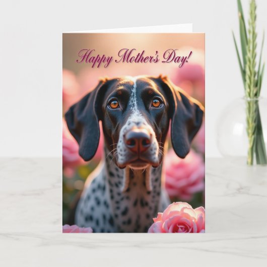 Glowing Mothers Day Portrait Card カード (正面)