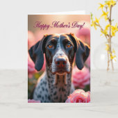 Glowing Mothers Day Portrait Card カード (黄色い花)