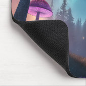 Glowing Mushroom Forest Fox Fantasy Art マウスパッド (コーナー)