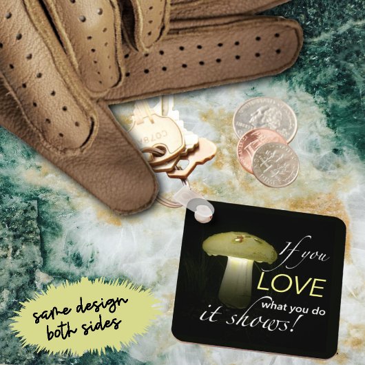 Glowing Mushroom Solar Light Inspirational Quote キーホルダー