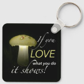 Glowing Mushroom Solar Light Inspirational Quote キーホルダー (裏面)