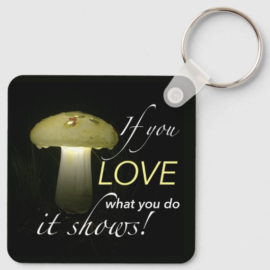 Glowing Mushroom Solar Light Inspirational Quote キーホルダー (裏面)