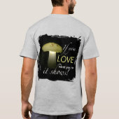 Glowing Mushroom Solar Light Inspirational Quote  Tシャツ (裏面)