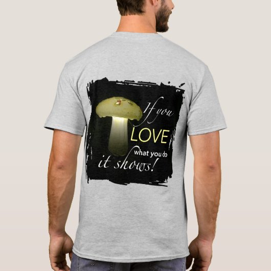 Glowing Mushroom Solar Light Inspirational Quote Tシャツ (裏面)