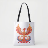 Glowing mythological Fantasy Phoenix Bird トートバッグ (正面)