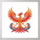 Glowing mythological Fantasy Phoenix Bird ポスター (正面)