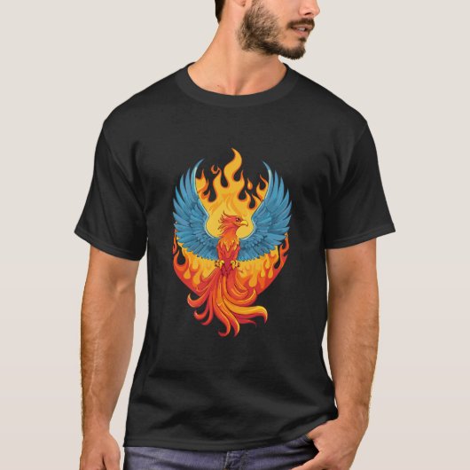 Glowing mythological Fantasy Phoenix Bird Tシャツ (正面)