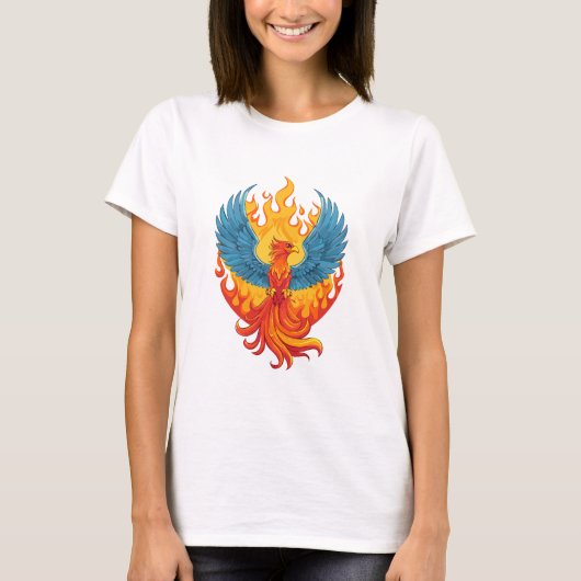 Glowing mythological Fantasy Phoenix Bird Tシャツ (正面)