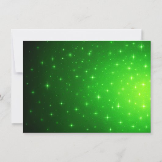 Glowing Neon Tree Christmas Party Invitation 招待状 (裏面)