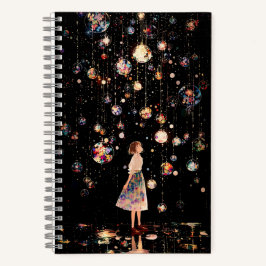 Glowing Orbs Starry Night  ノートブック