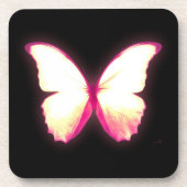 Glowing Pink Butterfly Coasters コースター (正面)