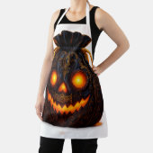 Glowing Pumpkin Face Apron | Halloween Kitchen Fun エプロン (インサイチュ)