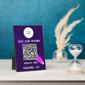 Glowing Purple Leather Free Wifi Scan & QR Code フォトプラーク (側面)