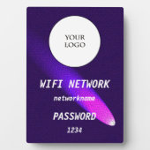 Glowing Purple Leather Share Wifi Network フォトプラーク (正面)