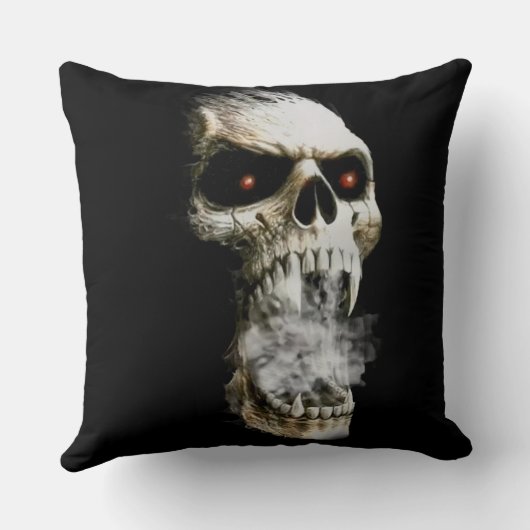 “Glowing Skull Pillow: Hauntingly Cool Decor クッション (裏面)