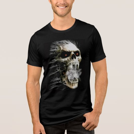 Glowing Skull - T-Shirt トライブレンドＴシャツ (正面)