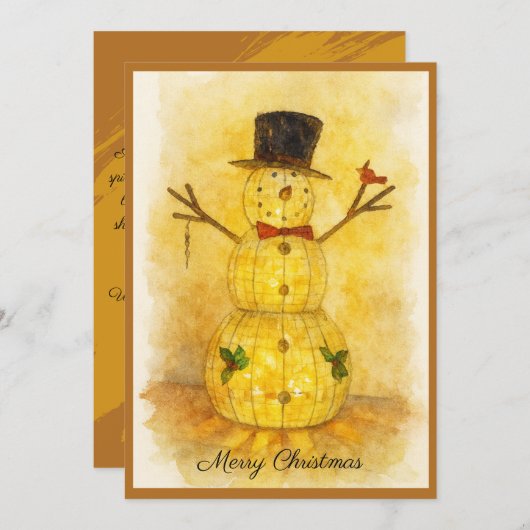 Glowing Snowman シーズンカード (正面/裏面)