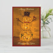 Glowing Snowman Holiday Card シーズンカード (スタンド正面)