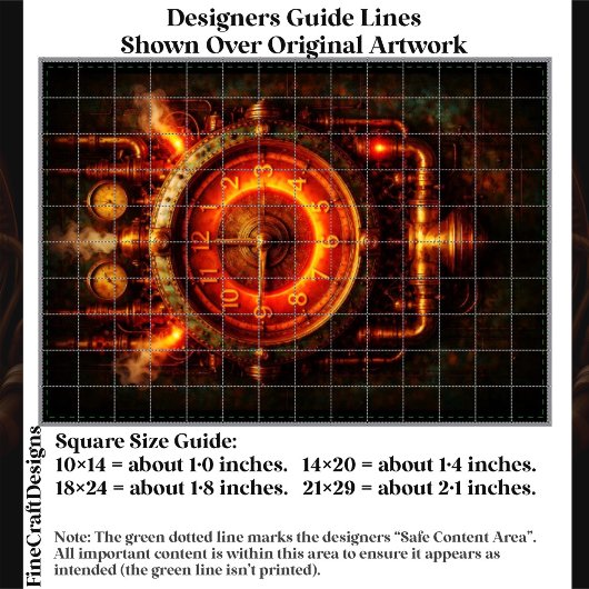 Glowing Steampunk Industrial Clock FG8 Decoupage 薄葉紙