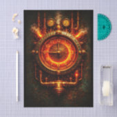  Glowing Steampunk Industrial Clock FG8 Decoupage 薄葉紙 (クラフト)