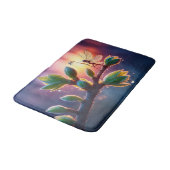 Glowing sunrise background with winged creature バスマット (アングル)