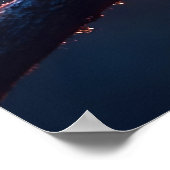 Glowing sunrise background with winged creature ポスター (角)