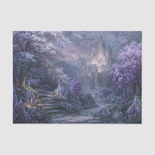 Glowing White Gothic Citadel Lavender Valley 薄葉紙 (正面)